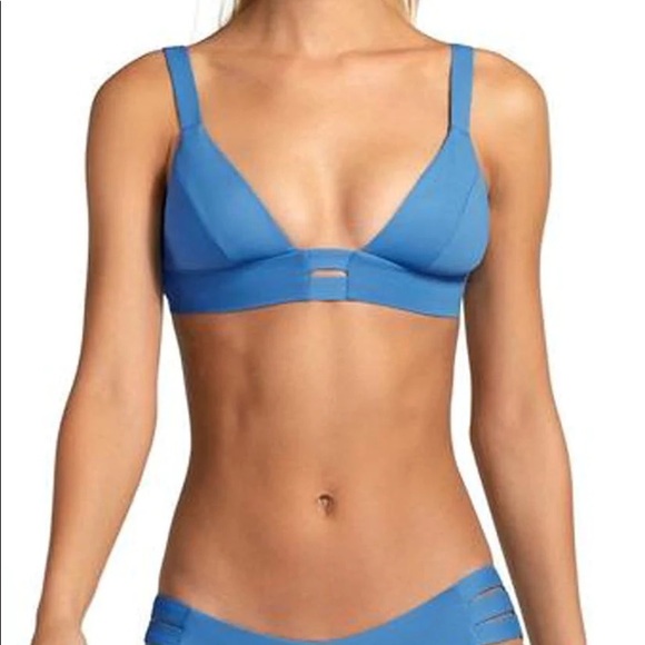 Vitamin A Neutra Bralette Bikini Top in Mediterranean Blue - 6/Small - NWT New!